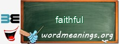 WordMeaning blackboard for faithful